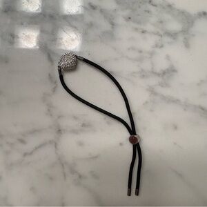 Swarovski Adjustable Cord Bracelet with Rhinestone Pendant